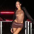You're A Problem Cheetah Rhinestone Embellished Brown Bodysuit